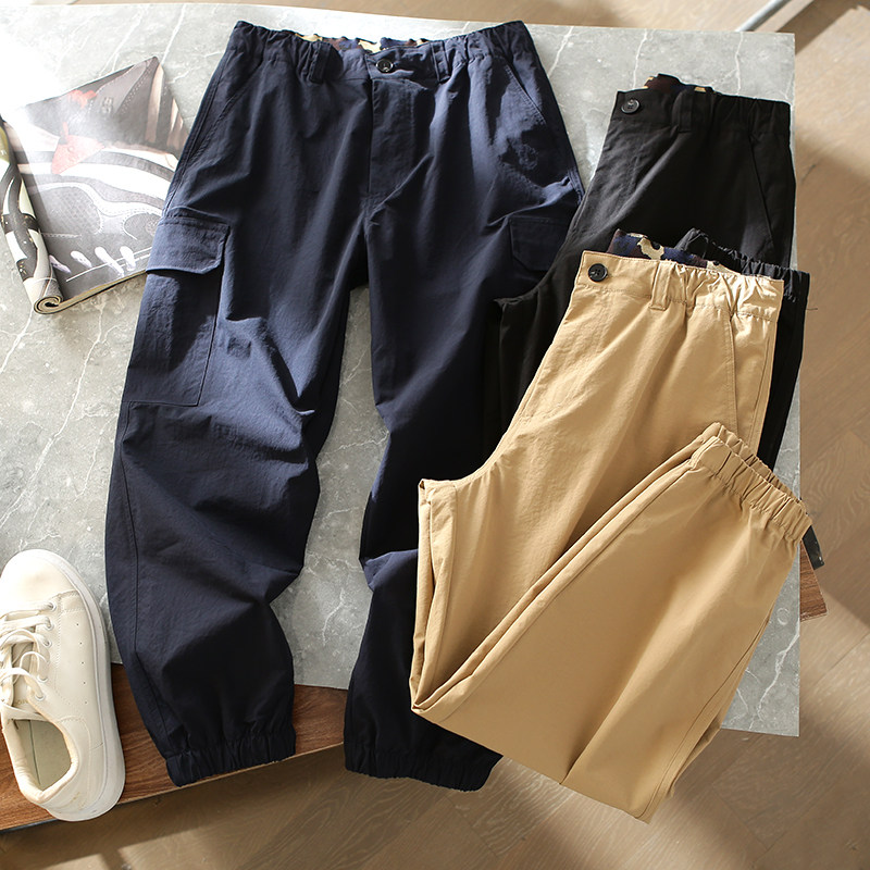 【日系工装风！】2023年新款男士时尚休闲裤宽松束脚长裤男装裤子,男装,休闲裤,淘宝优惠券,粉丝福利购,淘宝优惠卷