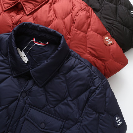 【线下699！90鸭绒！】25冬季男士衬衫领保暖休闲羽绒服宽松外套