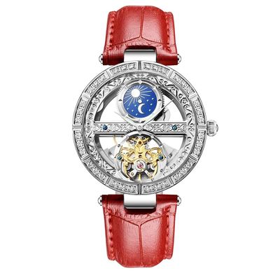 Women Automatic Mechanical Watch Top Brand Luxury Leather Wa