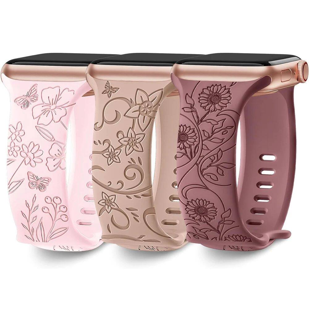 Engraved Band For Apple Watch Strap 44mm 42mm 41mm 40mm 45mm