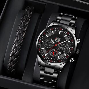 DEYROS Fashion Mens Watches Male Stainless Steel Quartz Wris