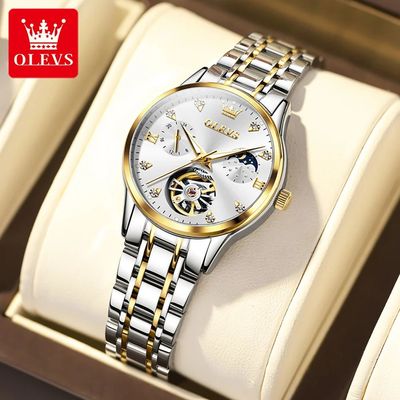 OLEVS 6608 Women's Automatic Mechanical Wristwatch Hollow Mo