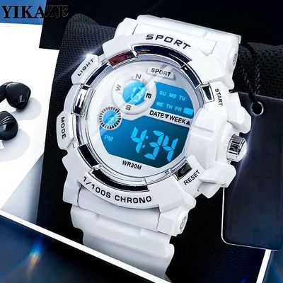 YIKAZE Fashion Sports Watches Men Women Digital Watch Waterp