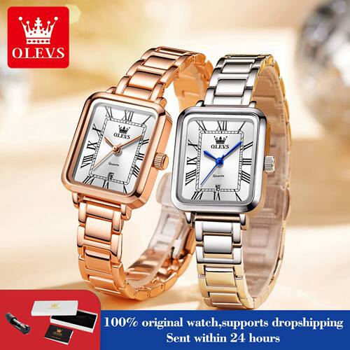 OLEVS 5641 Woman Quartz Watch Thin Case Roman Scale Waterpro