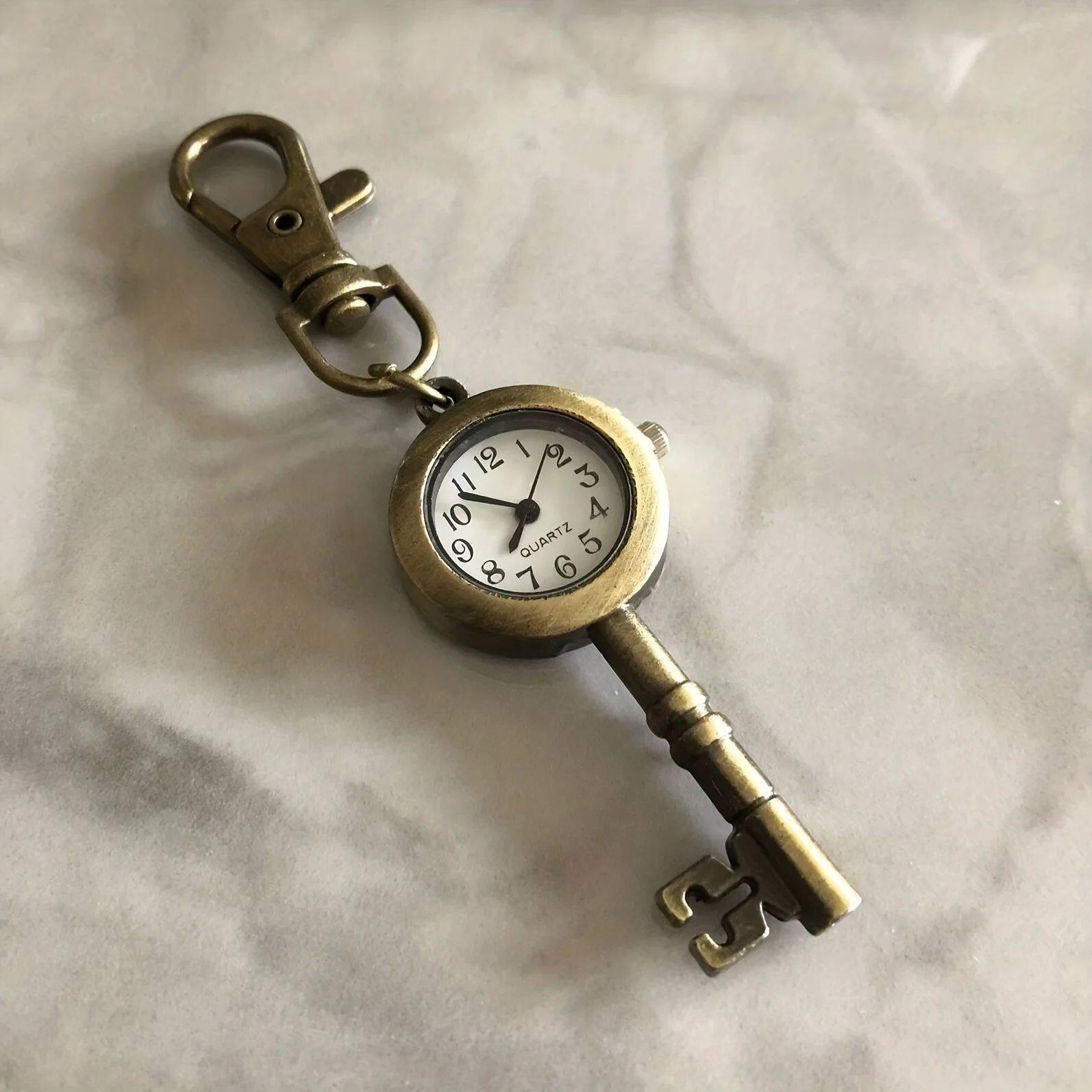 1PC Keychain Watch Vintage Pocket Watch Bronze Dream Key Qua