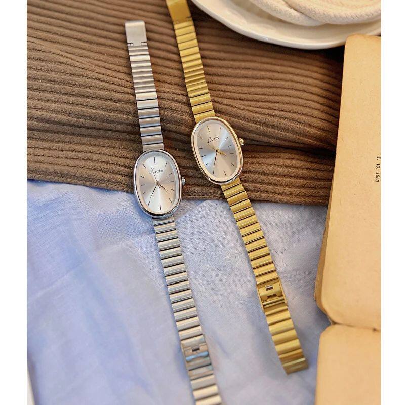 Elegant Oval Women's Watches Luxury Brand Alloy Band Dress L