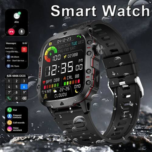 New Military GPS Smart Watch Men Flashlight Compass Waterpro