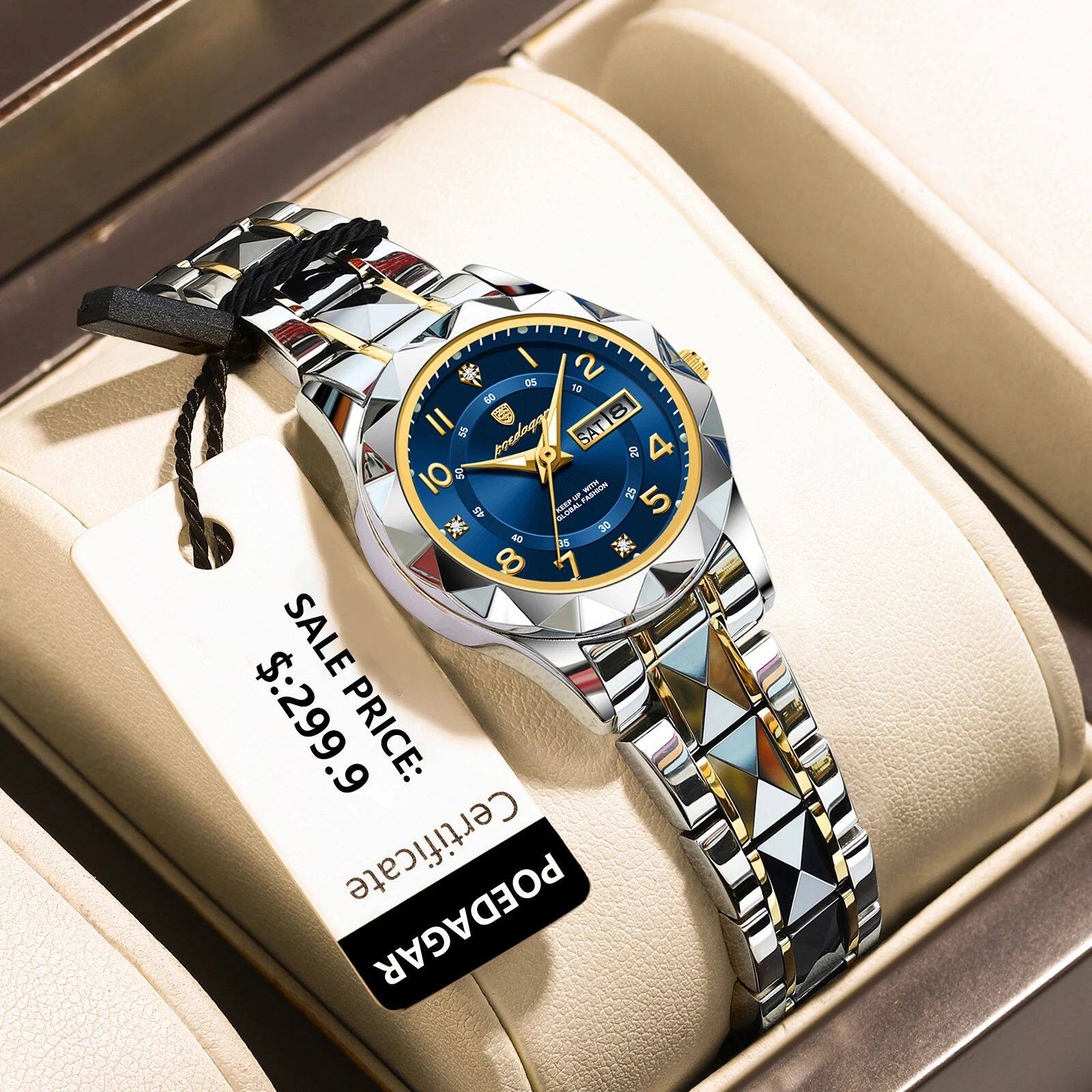 POEDAGAR Luxury Women's Watches Waterproof Luminous Date Wee
