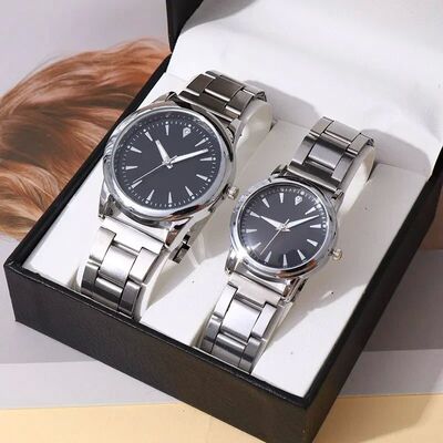 2PCS Couple's Watches Men Business Watch Fashion Analog Wome
