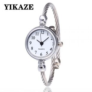 YIKAZE Small Gold Bangle Bracelet Luxury Watch Stainless Ste