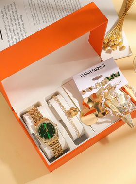 Simple and stylish diamond-studded graduated round dial with