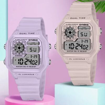SYNOKE Digital Watches Lady Sports Luminous Multifunction Wa