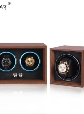 Embers Watch Winder 2 Watches Wooden Storage Box Automatic w