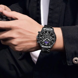 2024 New Mens Watch Gold Dial Multi functional Quartz Movem