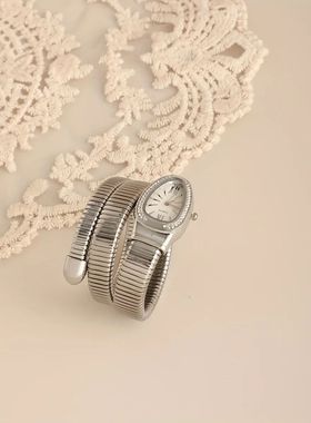 Women's Fashion Snake Design Quartz Watch, Alloy Metal Band,