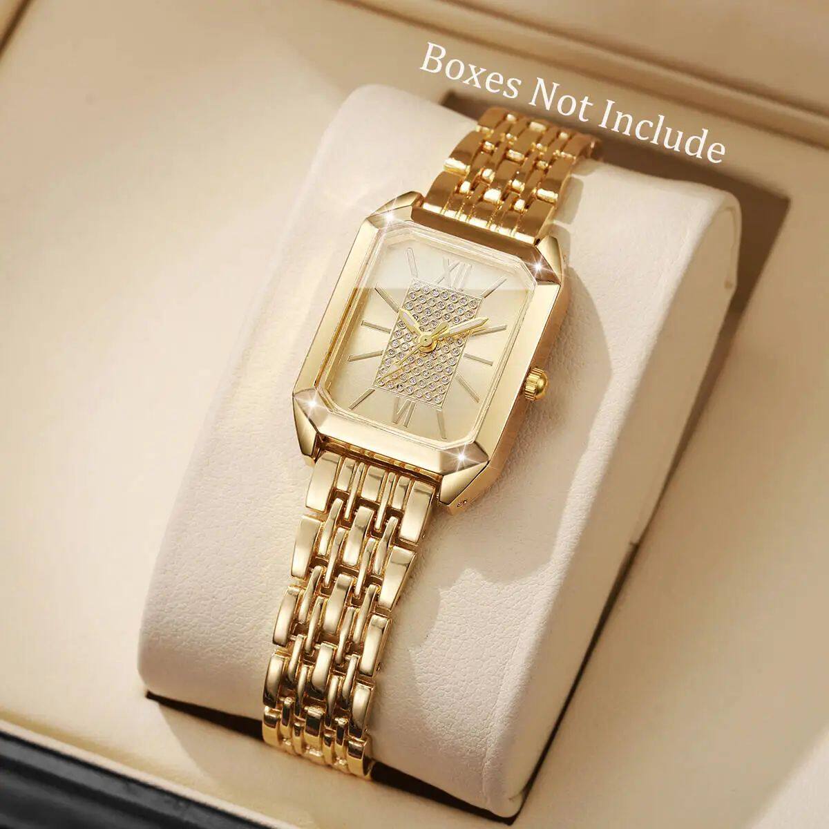 Fashion Rectangle Women Watches Ladies Stainless Steel Strap