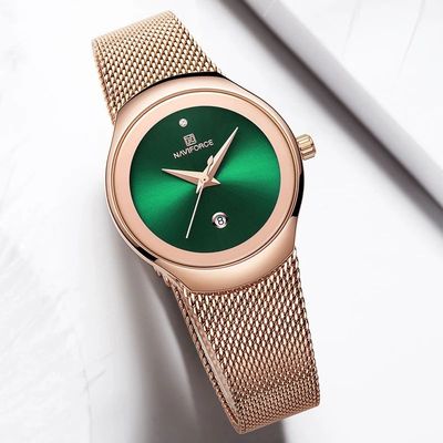 NAVIFORCE 2024 Women Watches Luxury Rose Gold Ultra Thin Lad