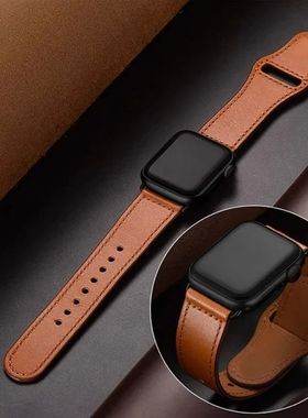 Leather strap For Apple watch band 44mm 45mm 41mm 40mm 49mm