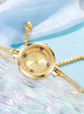 Fashion Luxury Women's Watch Gold Fine Strap Ladies Watch Fo