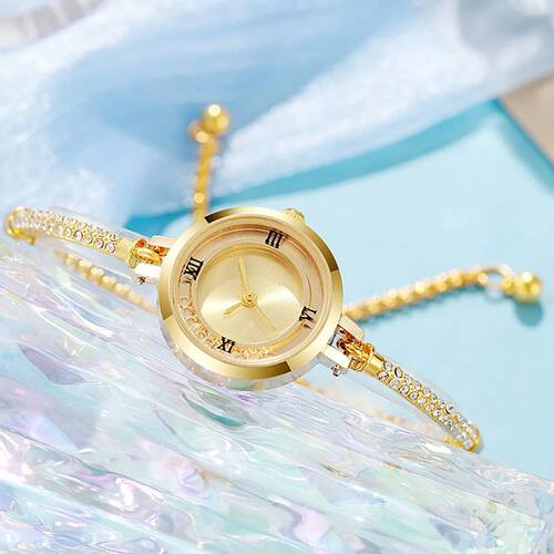Fashion Luxury Women's Watch Gold Fine Strap Ladies Watch Fo