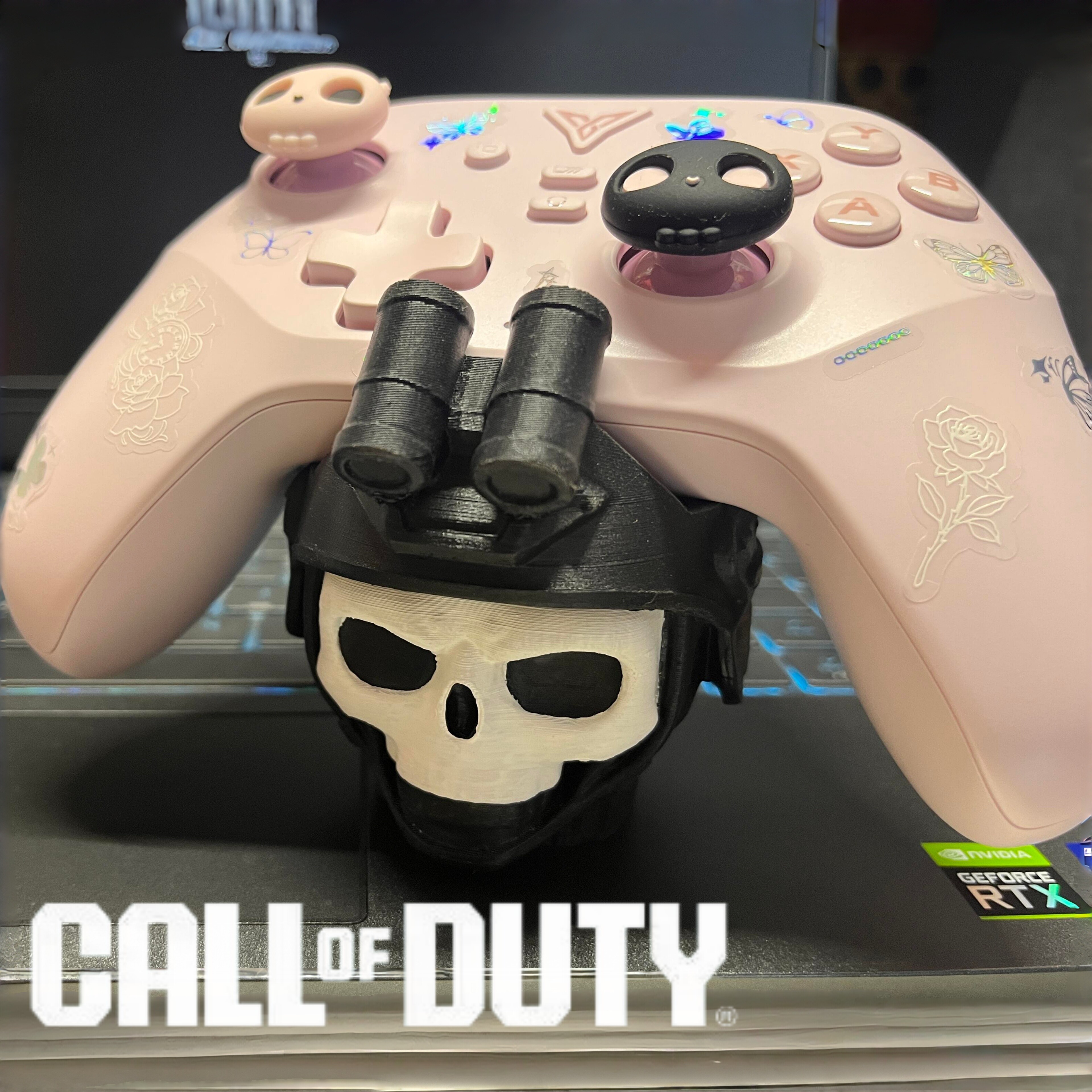 使命召唤游戏手柄支架ghost ps5 xbox底座3D打印周边桌面收纳摆件图片