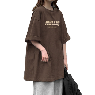 纯棉短袖t恤女装2026新款夏季欧货大版洋气宽松显瘦遮肉大码上衣