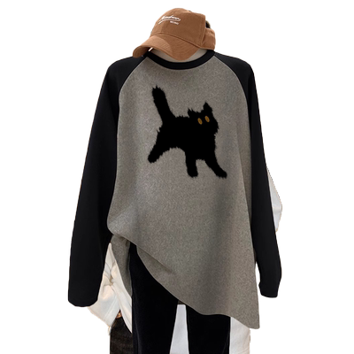 纯棉打底衫女装中长款遮屁股加绒