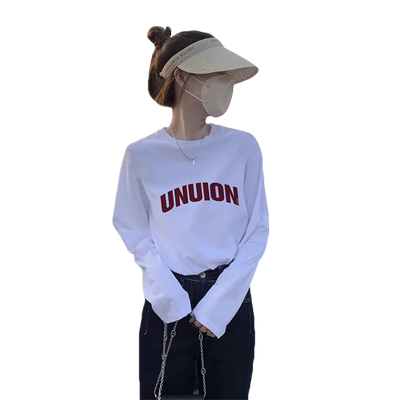 春秋季新款白色长袖打底衫女内搭