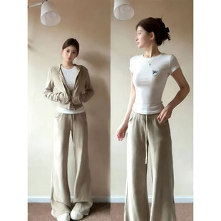 白色正肩显瘦短袖t恤女装2026新款春夏季美式高街酷辣修身小上衣