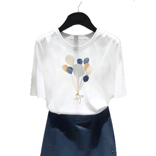 白色纯棉短袖t恤女2026早春新款女装夏季欧货减龄漂亮洋气上衣服