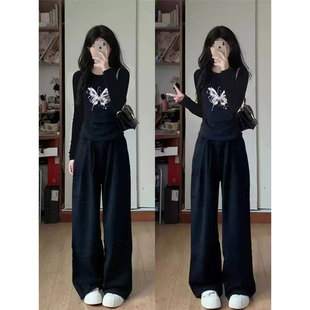 黑色修身显瘦短袖t恤女装2026新款今年流行爆款内搭打底衫小上衣