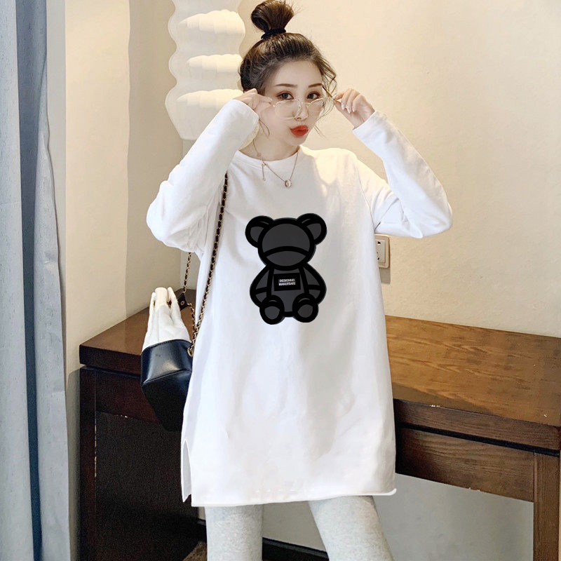 白色打底衫女秋冬季长袖T恤