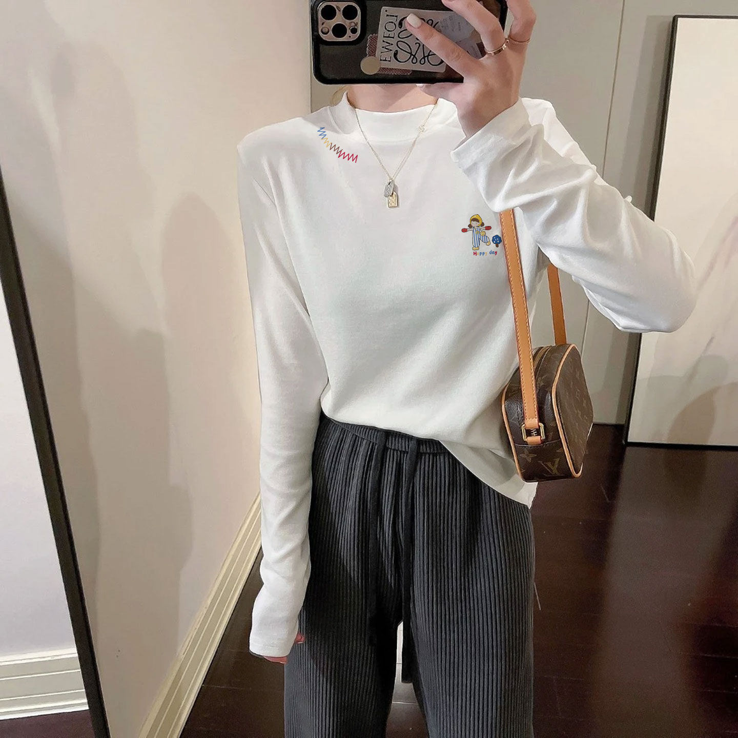 长袖t恤女2025新款今年流行爆款秋冬季德绒内搭高级感打底衫上衣