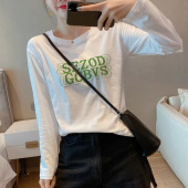 打底衫 白色纯棉长袖 欧货潮牌秋冬季 2026早春新款 内搭上衣 t恤女装