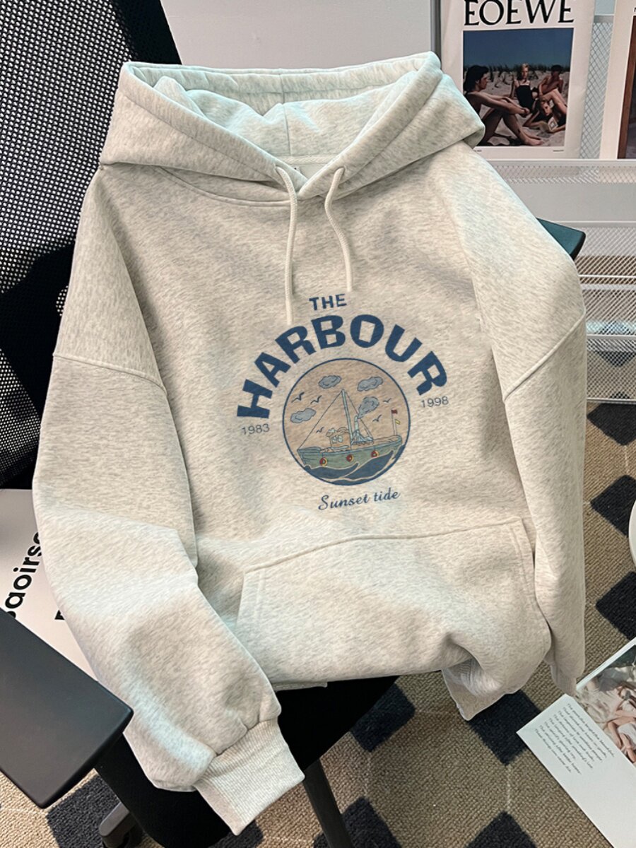 American Women's Hoodie 2025 New Popular European Style Women's Clothing Spring Autumn Winter Fleece Oversize Jacket