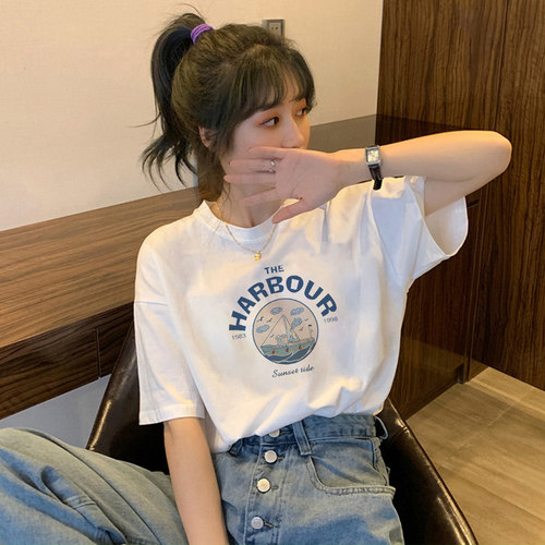 白色纯棉短袖t恤女2026年新款