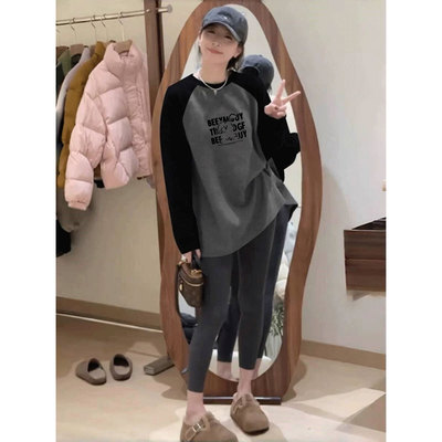 秋冬季德绒洋气内搭可外穿打底衫女2025新款中长款长袖上衣遮屁股