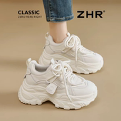 轻便防滑运动鞋 ZHR复古厚底老爹鞋 增高休闲鞋 新款 女 女2026春季