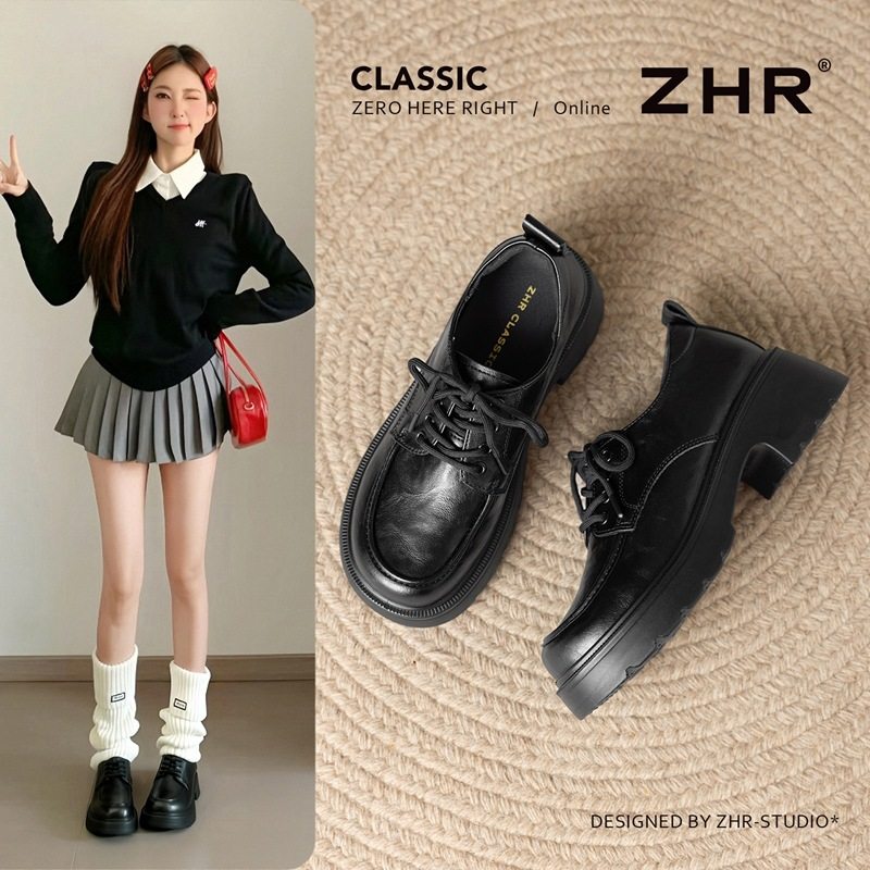 ZHR山茶花蝴蝶结厚底乐福鞋2026新款百搭增高通勤英伦风小皮鞋女,女鞋,浅口单鞋,淘宝优惠券,粉丝福利购,淘宝优惠卷