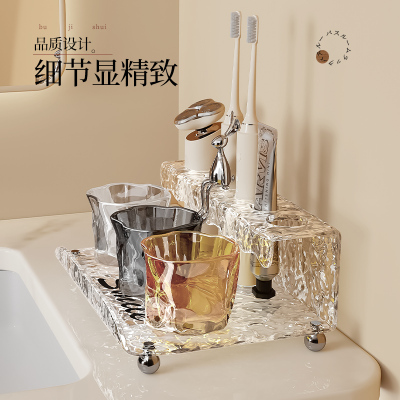 牙刷置物架洗漱台面刷牙杯漱口杯