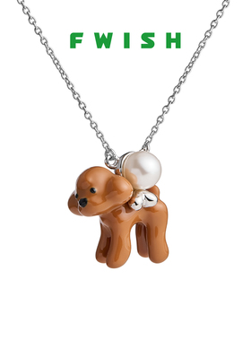 FWISH飞未夕泰迪狗狗珍珠项链
