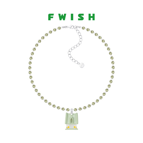 FWISH雾苔月光小屋珍珠项链多彩
