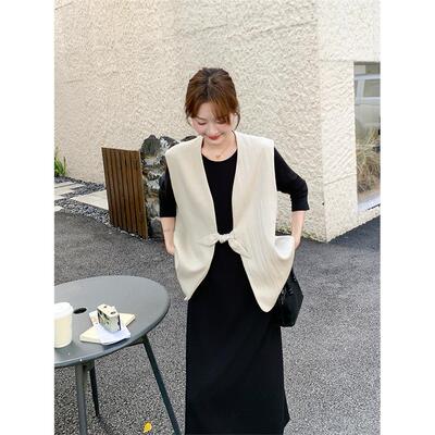 韩系气质老钱风连衣裙套