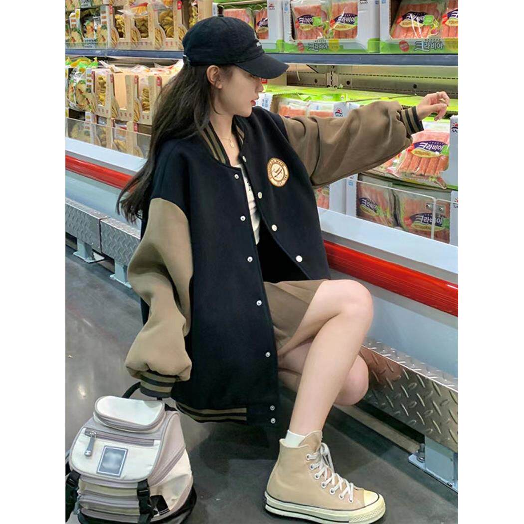 女式棒球制服2025春秋季新款覆古宽松休闲百搭高端情侣夹克女式热