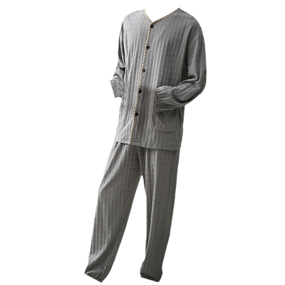 春秋款男士居家纯棉睡衣