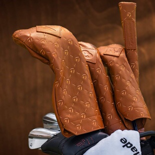 代购Taylormade高尔夫球杆套Leather Monogram Driver Headcover