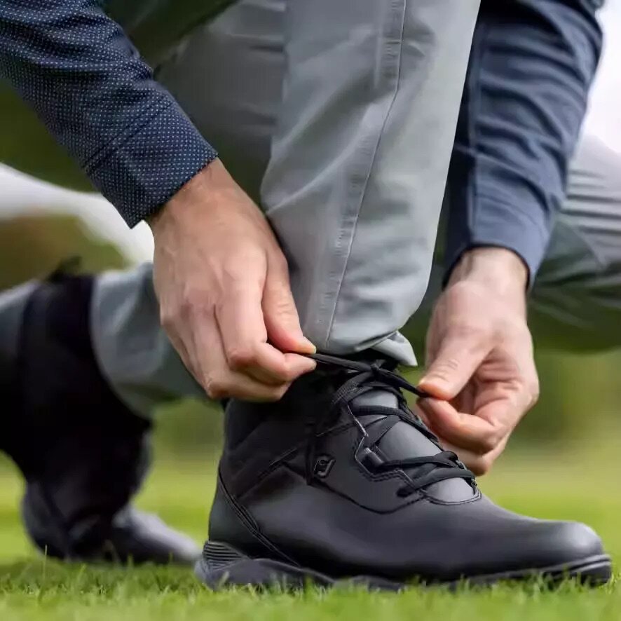代购Footjoy Stormwalker Golf Boots男子中帮防水高尔夫球鞋球靴