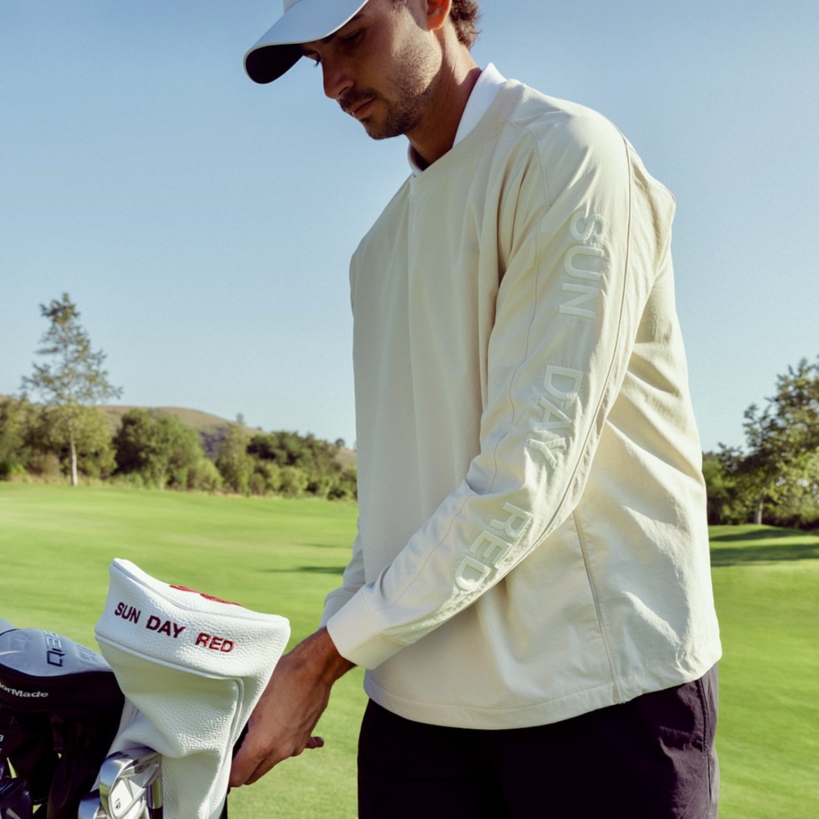 sun day red高尔夫长袖衫男泰格伍兹防风舒适款Windbreak Cordura