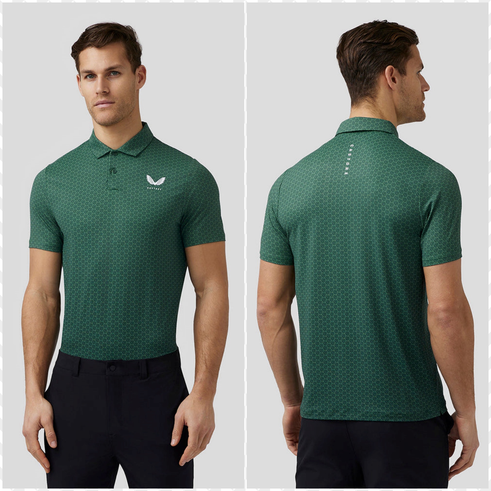 代购CASTORE GOLF PRINTED POLO男子印花高尔夫短袖衫