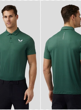 代购CASTORE GOLF PRINTED POLO男子印花高尔夫短袖衫